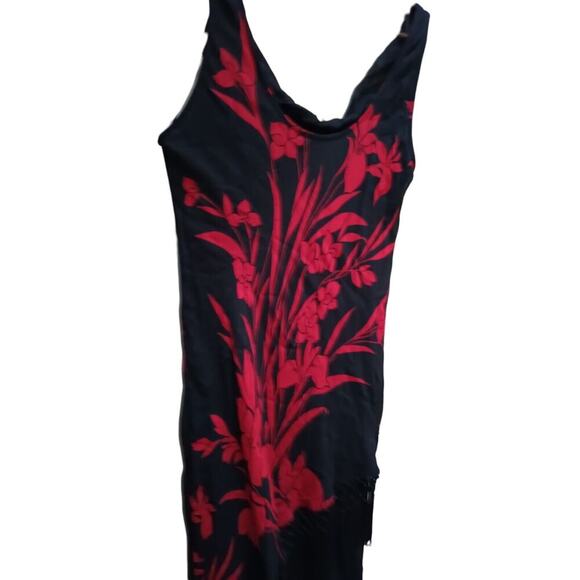 Eva Blue Cocktail party Dress sz 10 Red And Black - Picture 2 of 10